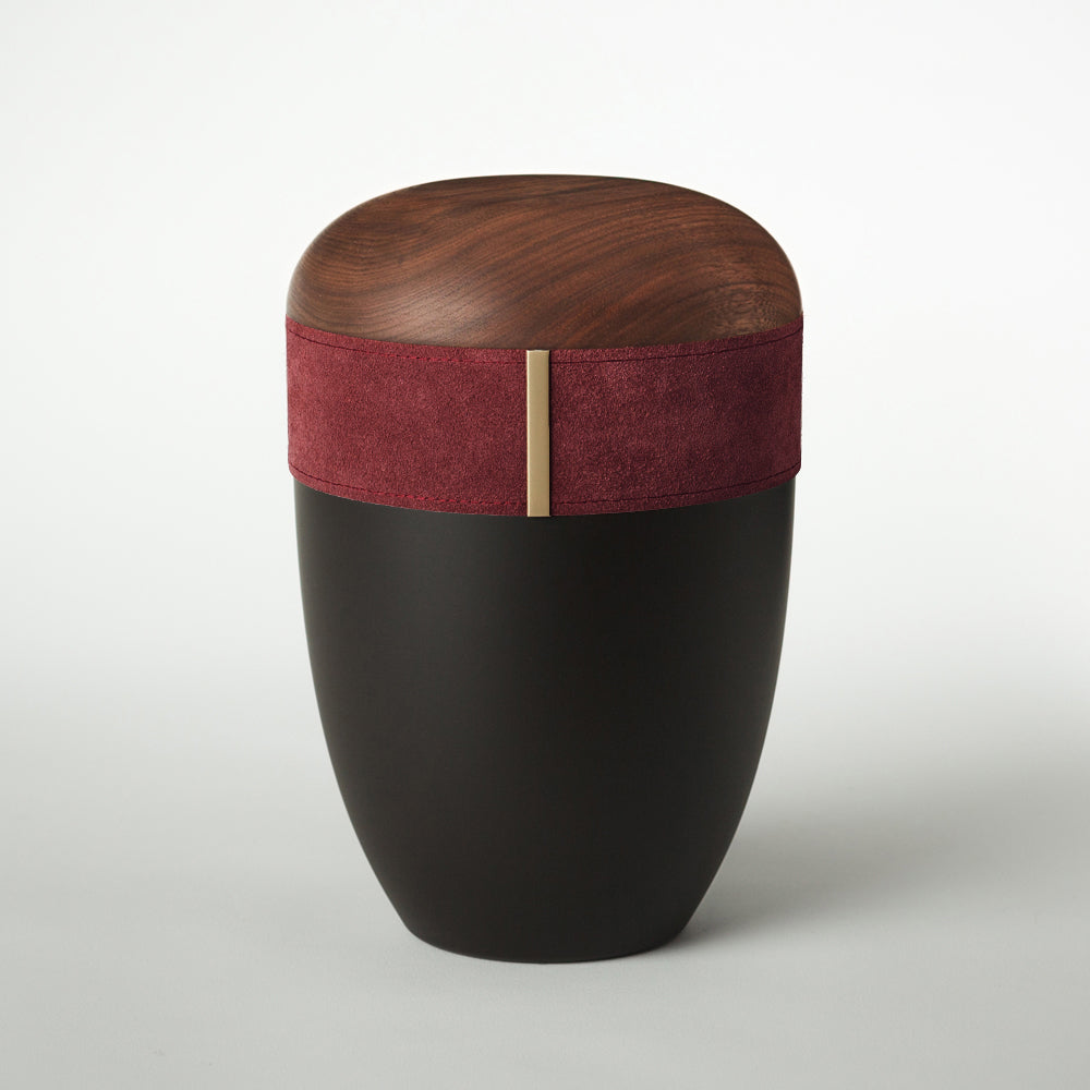 Holz-Lederurne "Bordeaux"