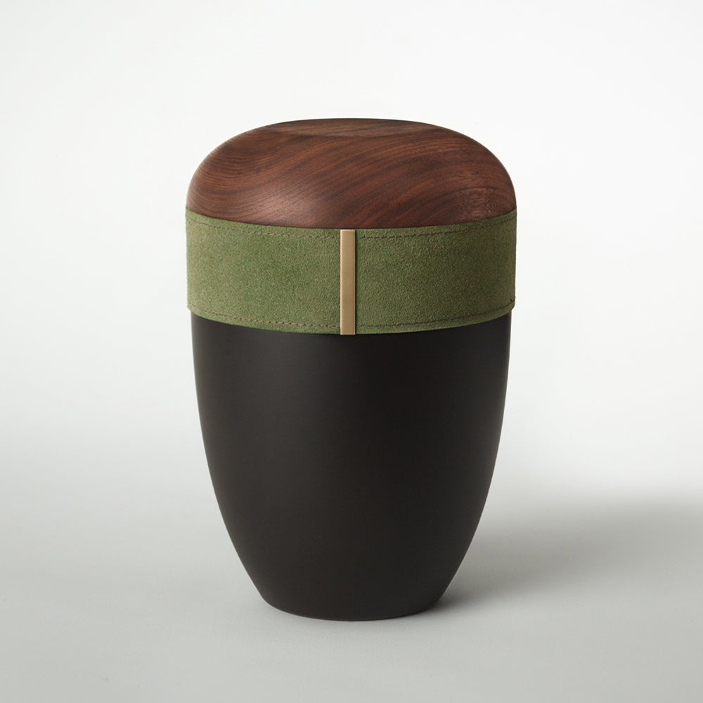 Holz-Lederurne "Smaragd"