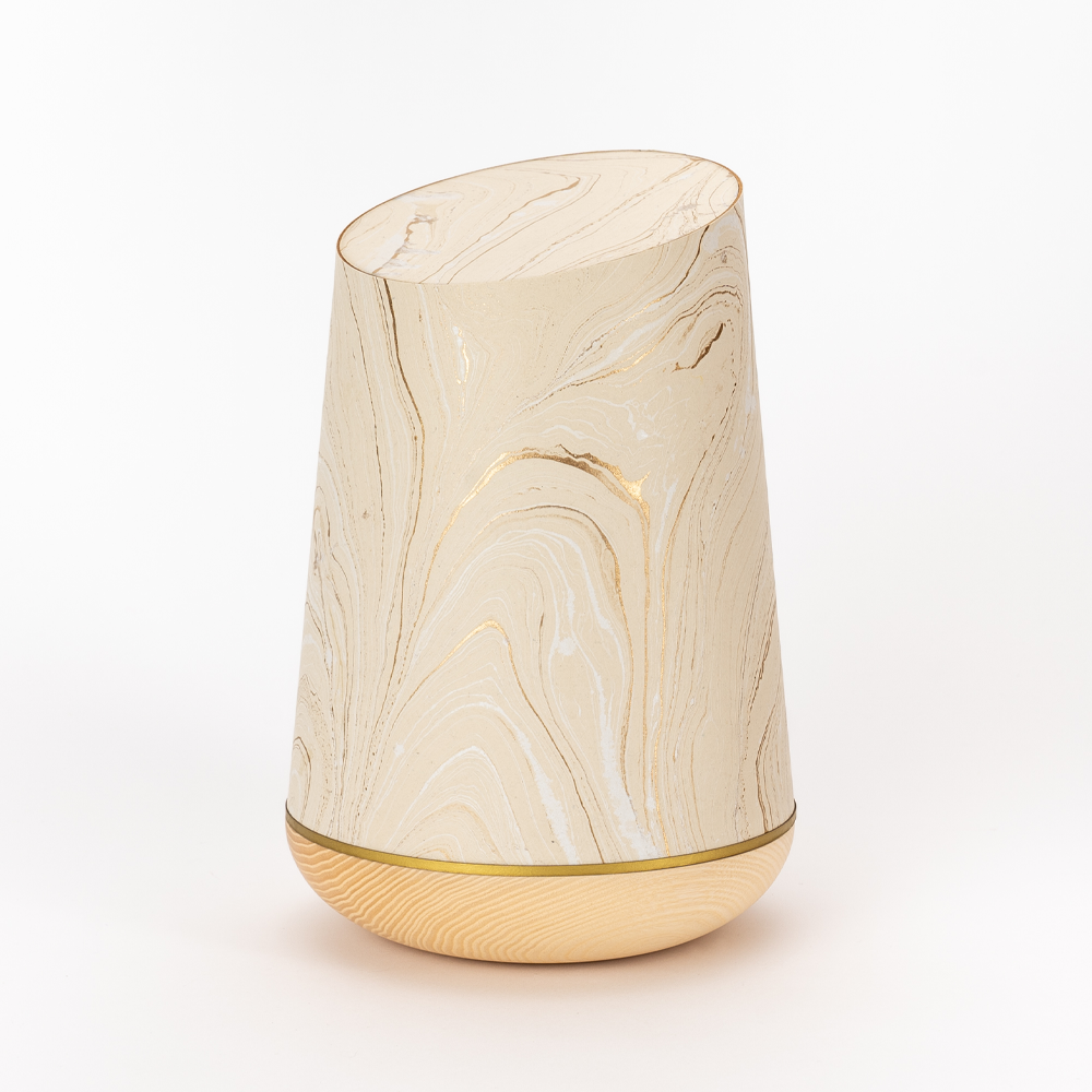 Marmoré-Holzurne "Champagner-Gold"