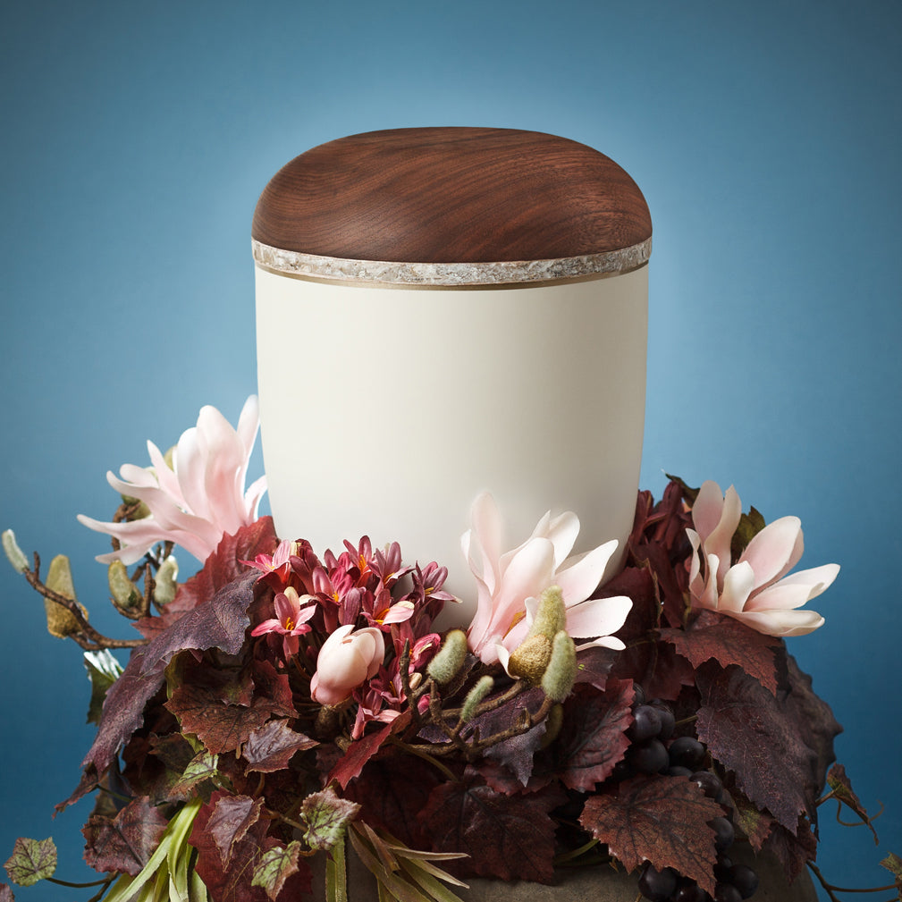 Holz-Naturstoffurne "Birke"