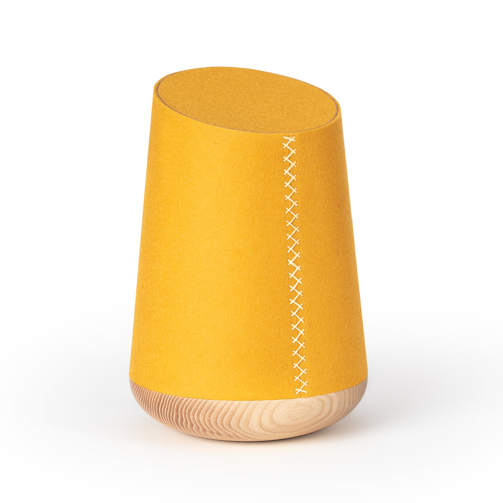 Holz-Filzurne "Sonnengelb"