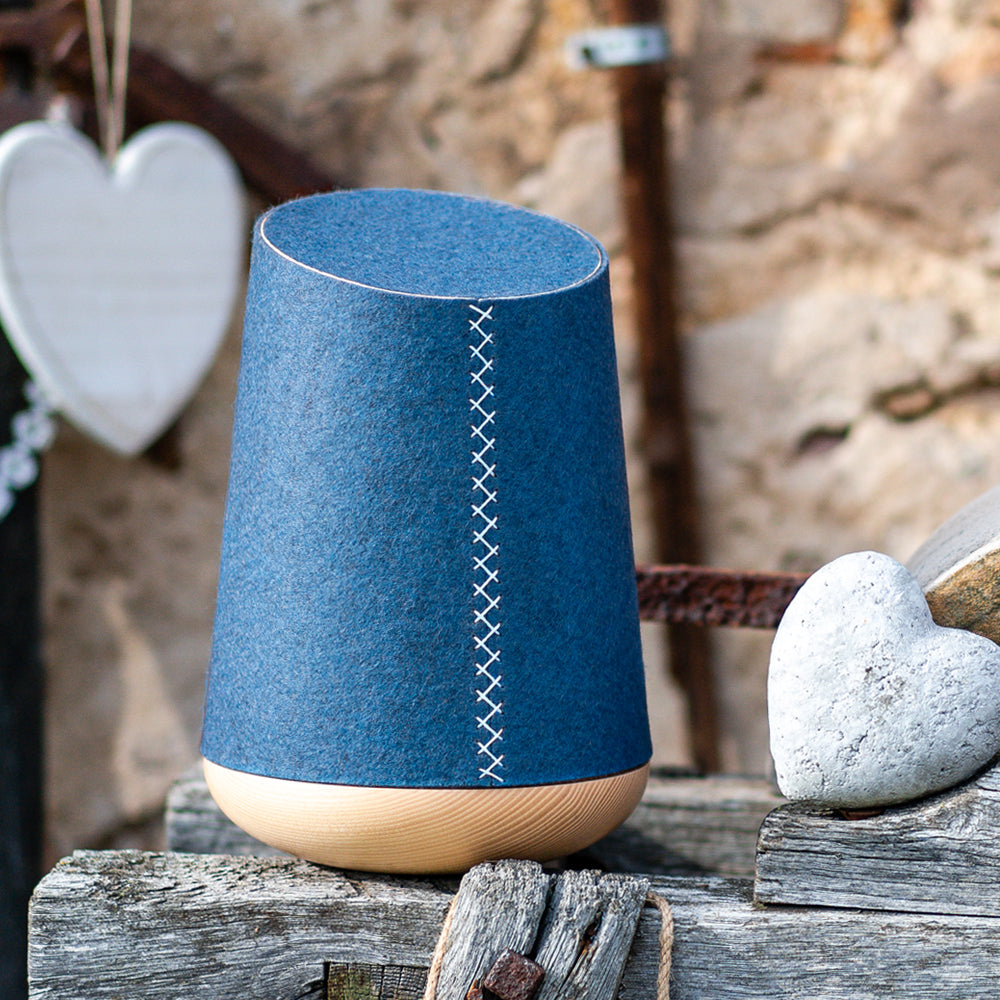 Holz-Filzurne "Royalblau"