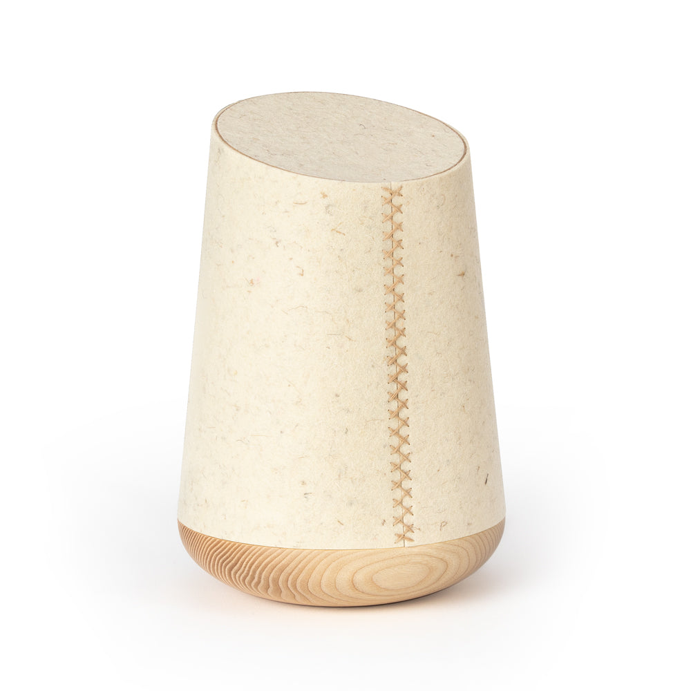 Holz-Filzurne "Wollweiß"