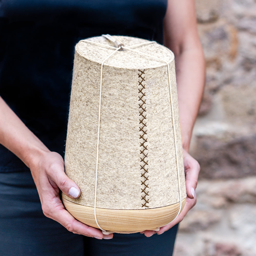 Wood-Felt Urn “Natural Mottled”