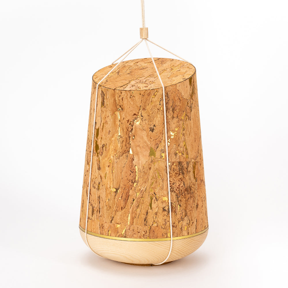 Kork-Holzurne "Gold-Braun"