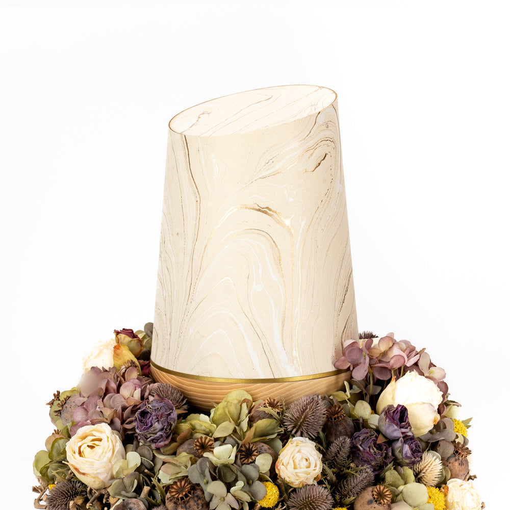 Marmoré-Holzurne "Champagner-Gold"