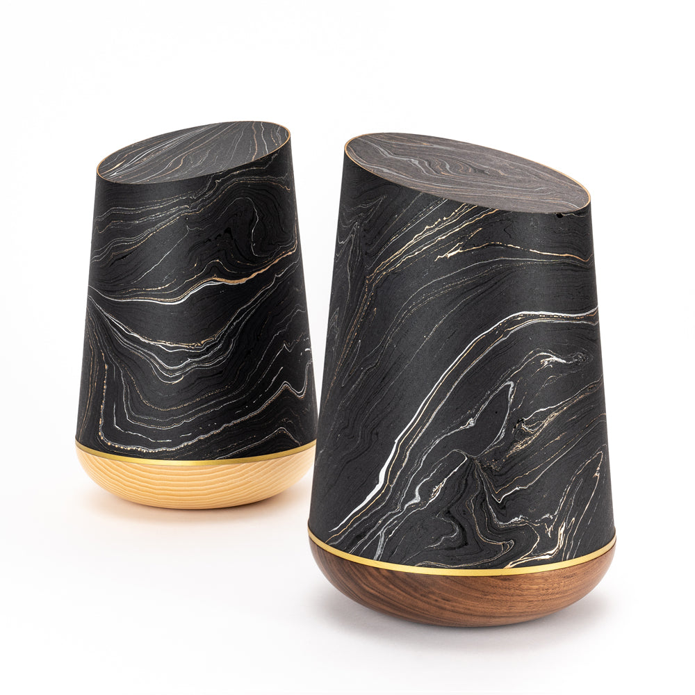 Marmoré-Holzurne "Ebenholz-Gold"