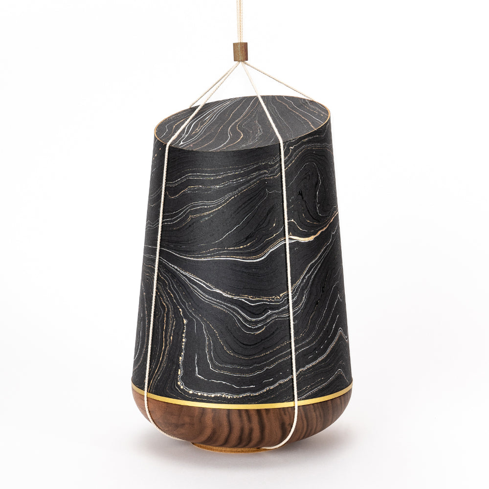 Marmoré-Holzurne "Ebenholz-Gold"