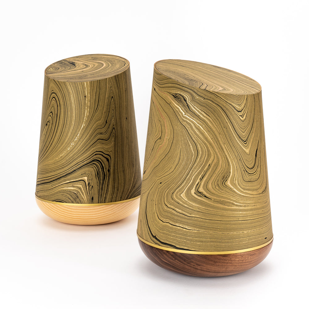 Marmoré-Holzurne "Oliv-Gold"