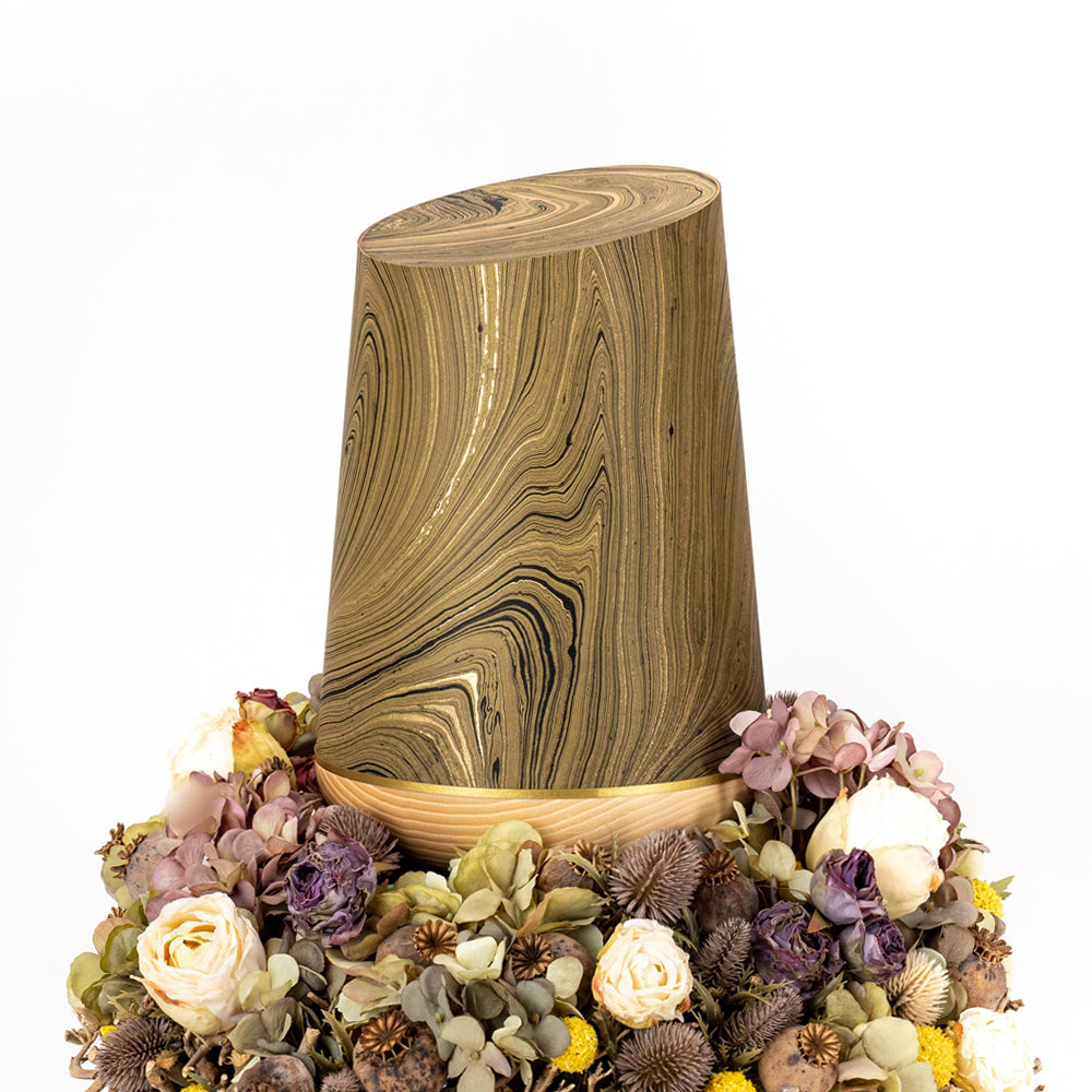 Marmoré-Holzurne "Oliv-Gold"