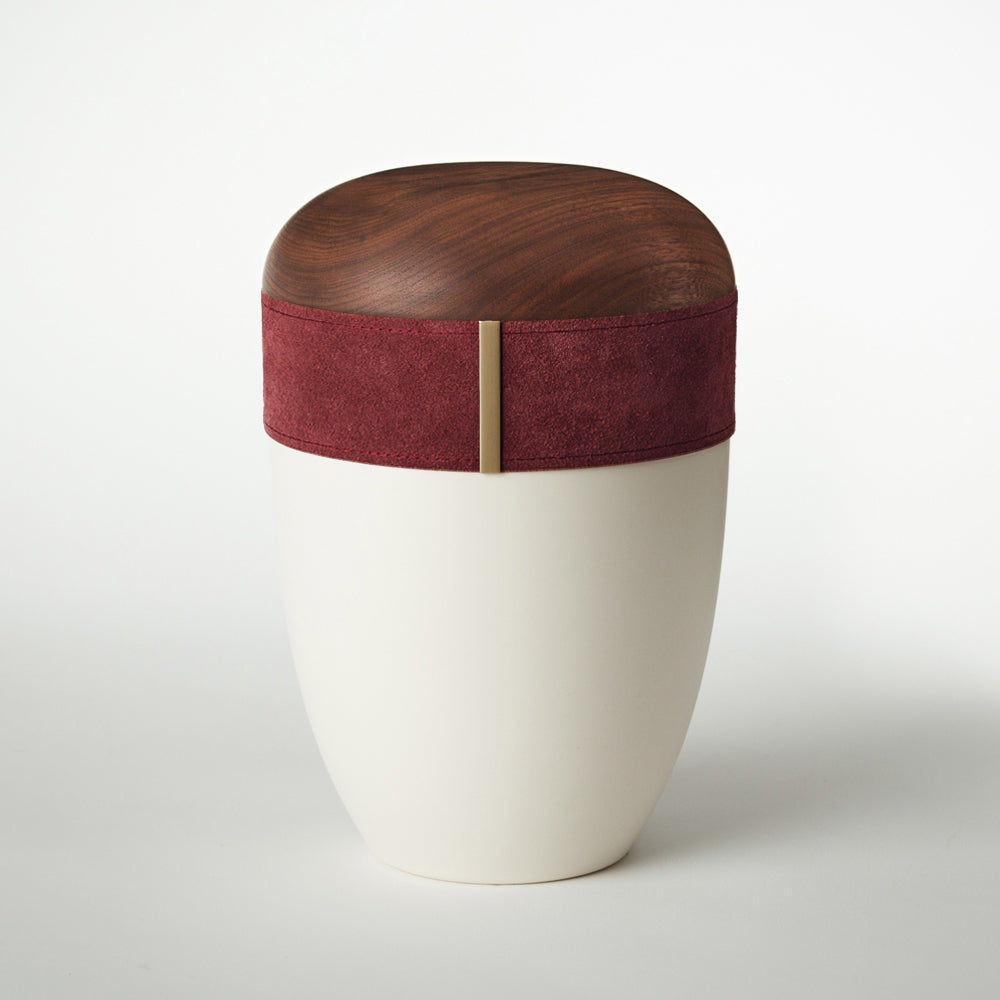 Holz-Lederurne "Bordeaux"