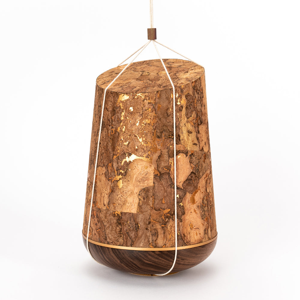 Cork Wood Urn "Copper-Brown"