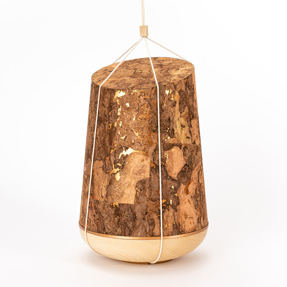 Cork Wood Urn "Copper-Brown"